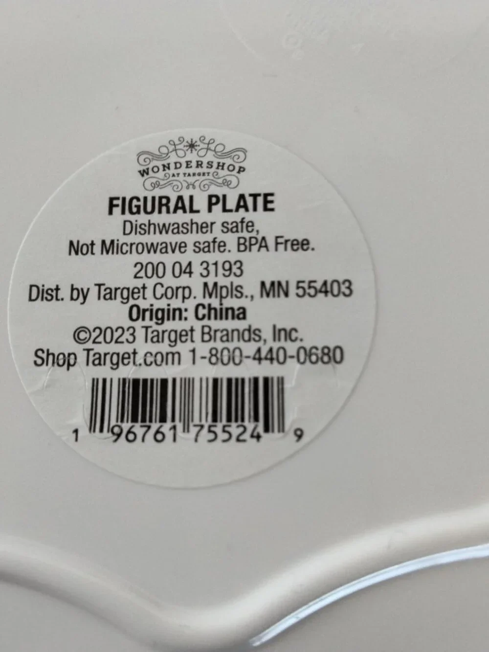 Wondershop 3 Santa Figural Plates and 6 Round Plates Lot of 9 Plates Melamine